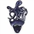 thumbnail image 3 of Rustic Dark Blue Cast Iron Wall Mounted Octopus Bottle Opener 6", 3 of 3