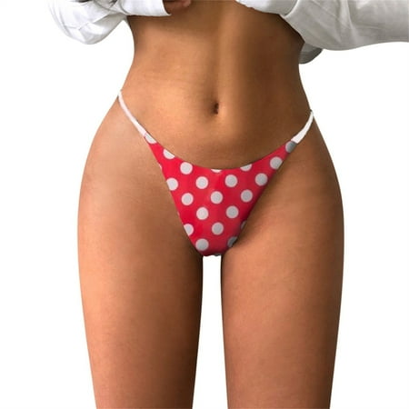 

Ruidigrace Fashion Women Underwear Brief Printed Underpants Comfort Low-Rise Soft T-Back Panties