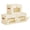 Beige-Medium - 3 Pack, variant on Storbwith Lids - Front Opening Boxr Window & Handles Stackable Foldable Fabric For Closet Organization Clothesers Towels Blankets 3 Pack White