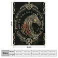 thumbnail image 4 of ERAPDAUR Horse Dragon Black Background Flannel Print Throw Blanket for All Seasons - Soft, Durable, Multifunctional, Various Sizes 50x60in, 4 of 6