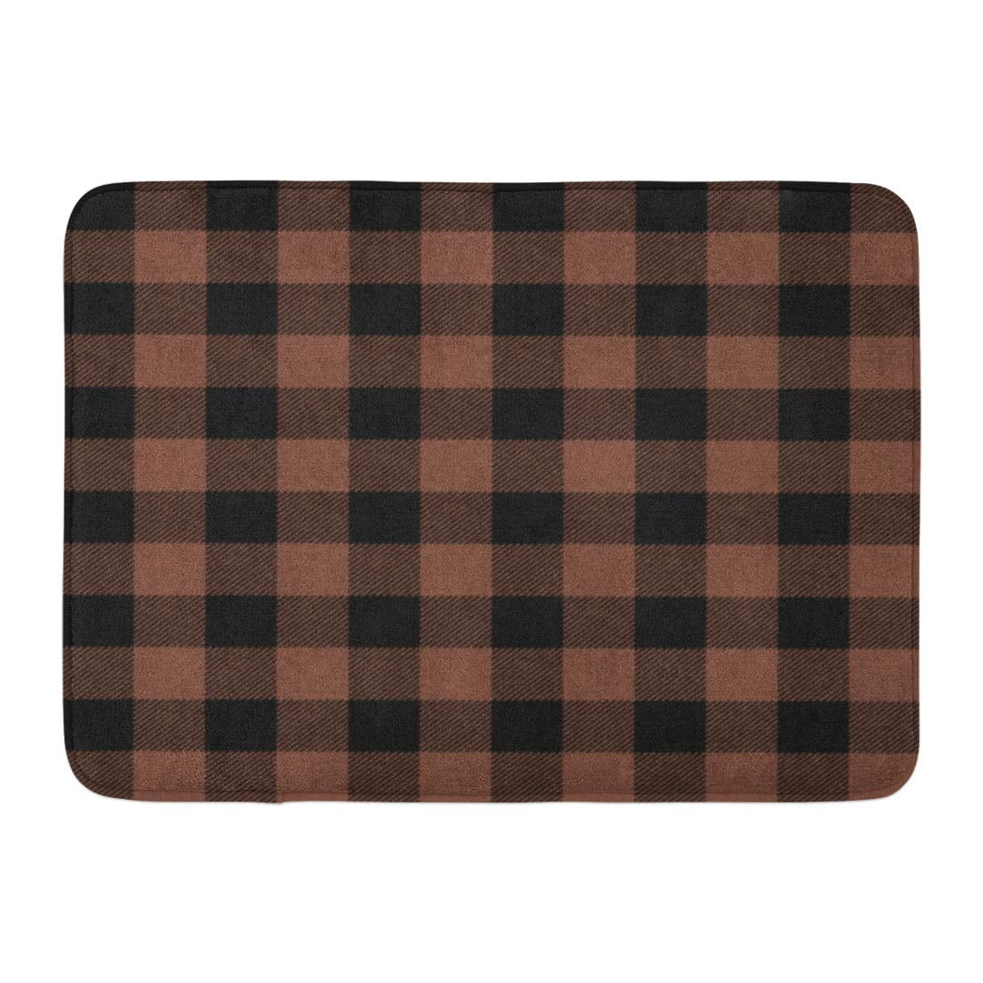 KDAGR Black Brown Buffalo Plaid Holiday Autumn Bright Cabin Check