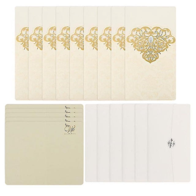 10pcs Wedding Invitations Bride Groom Diamond Invitations Cards With Envelopes_Gift Of G
