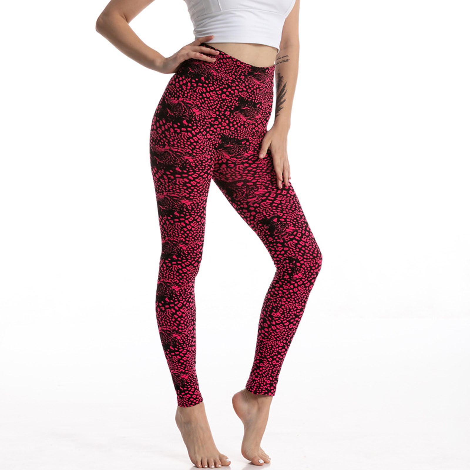 NEW LADIES UK SIZES 8-14 WHITE OR RED STRETCH JERSEY FULL LENGTH LEGGINGS *SALE* 