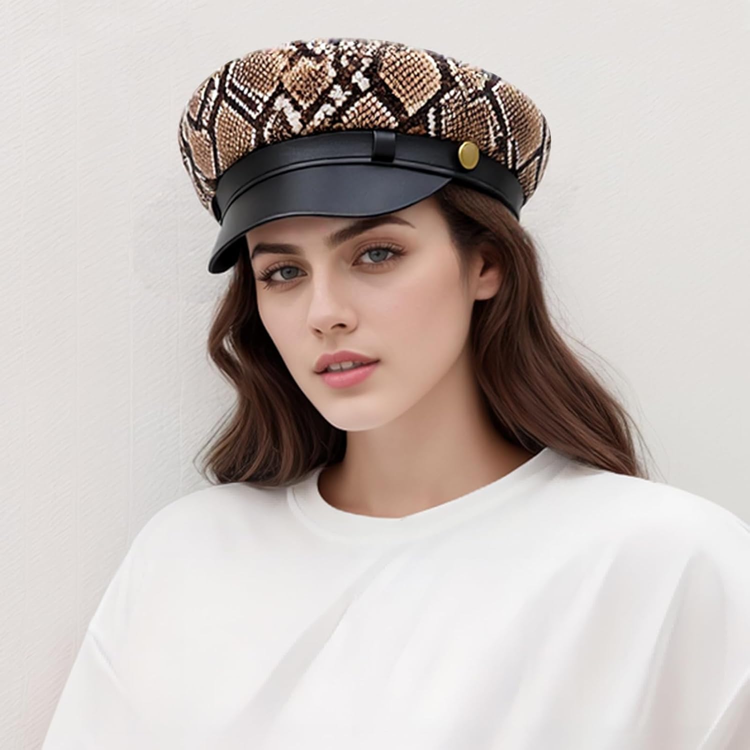 Leopard Print Sailor Hat Women\ display picture 1