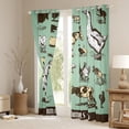 thumbnail image 3 of Vintage Black Green Curtains Horse Highland Bull Blackout Curtains, Sheep Goat Rooster Curtains & Drapes Duck Bird Chicken Bedroom Curtains Farmhouse Animal Window Treatments Farm Style Room Decor, 3 of 5