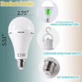 thumbnail image 3 of Bombilla LED de emergencia Lingwarm 15 W 1500 lm 6000 K E26/27, 3 of 7