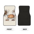 thumbnail image 2 of Disketp Brown Cat Cartoon for Crystal Velvet Car Mats Four-Piece Set,All-Season Automotive Protection, Vehicles, Cars, Trucks, and SUVs,Anti-Slip Design, 2 of 7