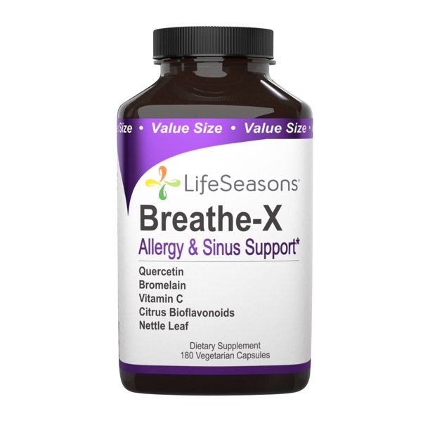 LifeSeasons BreatheX Fast Acting Allergy Relief Supplement Sinus and Nasal