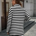 thumbnail image 3 of gbyLJF Womens Turtleneck Long Sleeve Tops Striped Printed Base Layer Shirts Fall Winter Casual Basic Pullover T-Shirts, 3 of 6