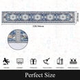 thumbnail image 2 of Findosom 2'x12' Hallway Runner Rug Washable Vintage Kitchen Laundry Runner with Non Slip Backing Farmhouse Entryway Living Room Floor Mat Stain Resistant Runner Carpet Blue, 2 of 6