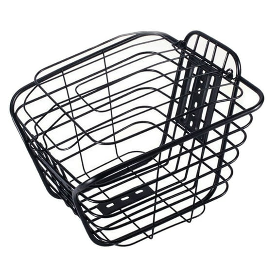 Large-capacity Metal Bicycle Basket for Mountain Bike Rear Rack Electric Scooter Front Storage Removable Bike Accessories Sturdy Carrier for Groceries Water Bottles Toys (290x190x190MM)
