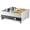 Silver+3-Pan, variant on Dranite 2-Burner Soup Warmer Buffet Station with 6-Well Thermal Kettle & Removable Covers - Professional Food Holding for Restaurants, Catering