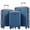 Blue, variant on Hardshell Luggage, Lightweight Durable ABS Suitcases with Double Wheels, Expandable 24 Inch Checked Travel Luggage (Black Brown)