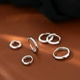 thumbnail image 5 of Silver Hoop Earrings for Women, Hypoallergenic Surgical Steel Simple Plain Hoop Earrings 16mm, 5 of 5