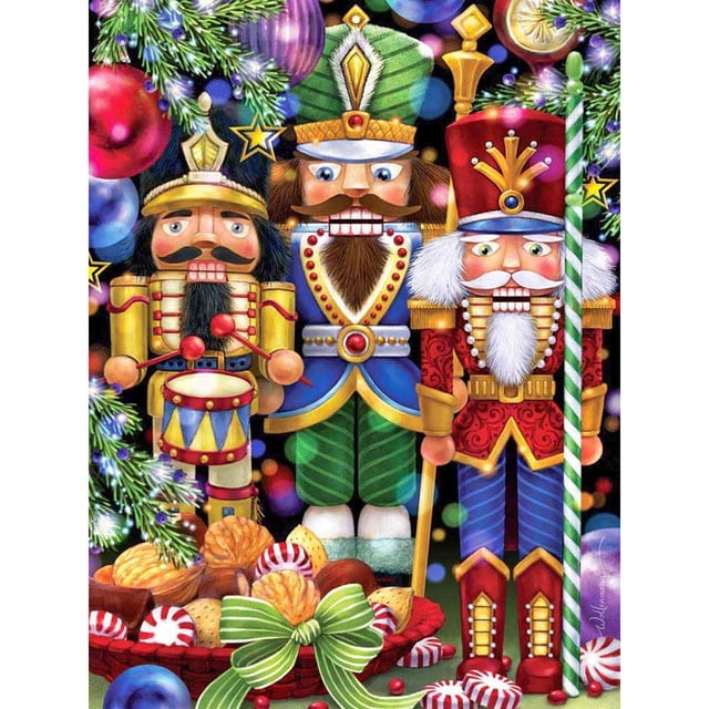 Artesanal Soldado Navidad Imagen Diamantes Imitación Resina Cuadrada Completa