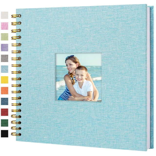 Álbum de recuerdos Hiwhy, álbum de fotos, con funda de lino, 25 x 25 cm