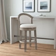thumbnail image 2 of Hillsdale Monae 43" Wood Modern Bar Stool, Distressed Gray, 2 of 11
