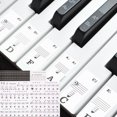 thumbnail image 1 of Pegatinas para Teclado de Piano Uxcell para 88/61/54 Teclas, Etiquetas de Notas de Piano Removibles, Negro, 1 of 7