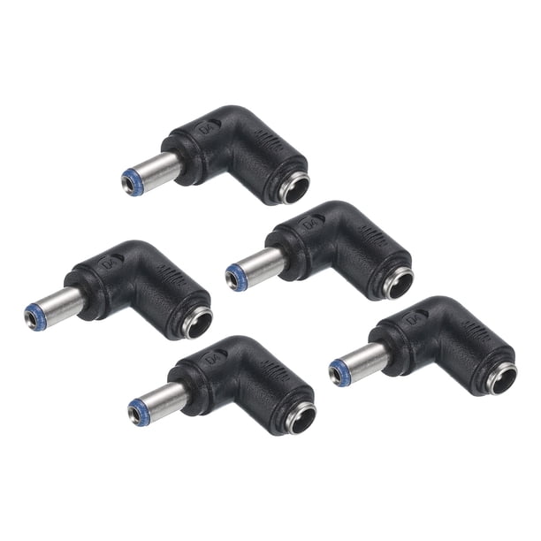 Adaptador de conector de alimentación DC Uxcell, acoplador de enchufe en ángulo de 90 grados, 5