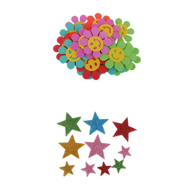 80 Piezas s De Espuma De Forma Mixta Etiqueta Engomada De La Decoración Para El Hogar Calcomanías De Pared Habitación De Niños SM SunniMix Adhesivo de espuma autoadhesivo