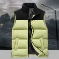 thumbnail image 2 of AnuYalue Mens Big and Tall Color Block Vest Winter Fleece Lined Quilted Vests Oversize Full Zip Warm Sleeveless Jacket Outdoor Puffy Vest with Pockets, 2 of 3