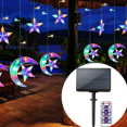 Solar Moon and Star Lights Outdoor Indoor, 138 LED Window Curtain Solar