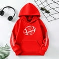 thumbnail image 4 of LUOGENLI Boys Zip up Hoodie Size 8-10 Girls Hoodies & Sweatshirts Kids Pullover Football Print Hooded Sweatshirt for Girls Boys Soft Casual Outerwear Watermelon Red Size 11-12 Years, 4 of 4