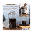 thumbnail image 2 of Coffee Maker Glass Pitcher, 32Oz with Pour Spout Handle Lid ,Filter for Iced Coffee, Lemonade, Ice Tea,Fruit Drinks, 2 of 9