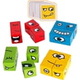 thumbnail image 5 of Juguete de rompecabezas de bloques con expresiones de madera a juego para niños, 5 of 5