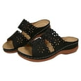 thumbnail image 3 of WILLBEST Sandalias Antiderrapantes Para Mujer, Zapatos De Mujer, Sandalias De Cuña Con Suela Gruesa, Sandalias De Una Pierna Huecas Con Flores De Moda, 3 of 8