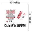 thumbnail image 3 of Olivia's Room Cute Cartoon Elephant Wall Decal-Giant wall Sticker for Home Decor-Self Adhesive -Easy to apply and Cost Effective- Size : 20" x 16"., 3 of 4