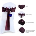 thumbnail image 6 of MDS Pack of 25 Satin Chair Sashes Bow Sash for Wedding and Events Decor -Plum, 6 of 8