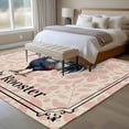 thumbnail image 4 of Early Rooster Area Rugs 5'x8', Washable Small Throw Rugs for Classroom Bedroom, Pink Spring Farmhouse Leaves Burlap Indoor Outdoor Rug Non-Slip Low Pile Carpet Runner Reversible Floor Mats, 4 of 8