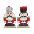 thumbnail image 1 of Felt Nutcracker On Wooden Base (Asstd) - Set of 2, 1 of 3