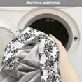 thumbnail image 2 of Floral Dog Crate Cover, Repetitive Abstract Leaves Monochromatic Classic Victorian Inspired Pattern, Easy to Use Pet Kennel Cover Small Dogs Puppies Kittens, 7 Sizes, Charcoal Grey White, by Ambesonne, 2 of 6
