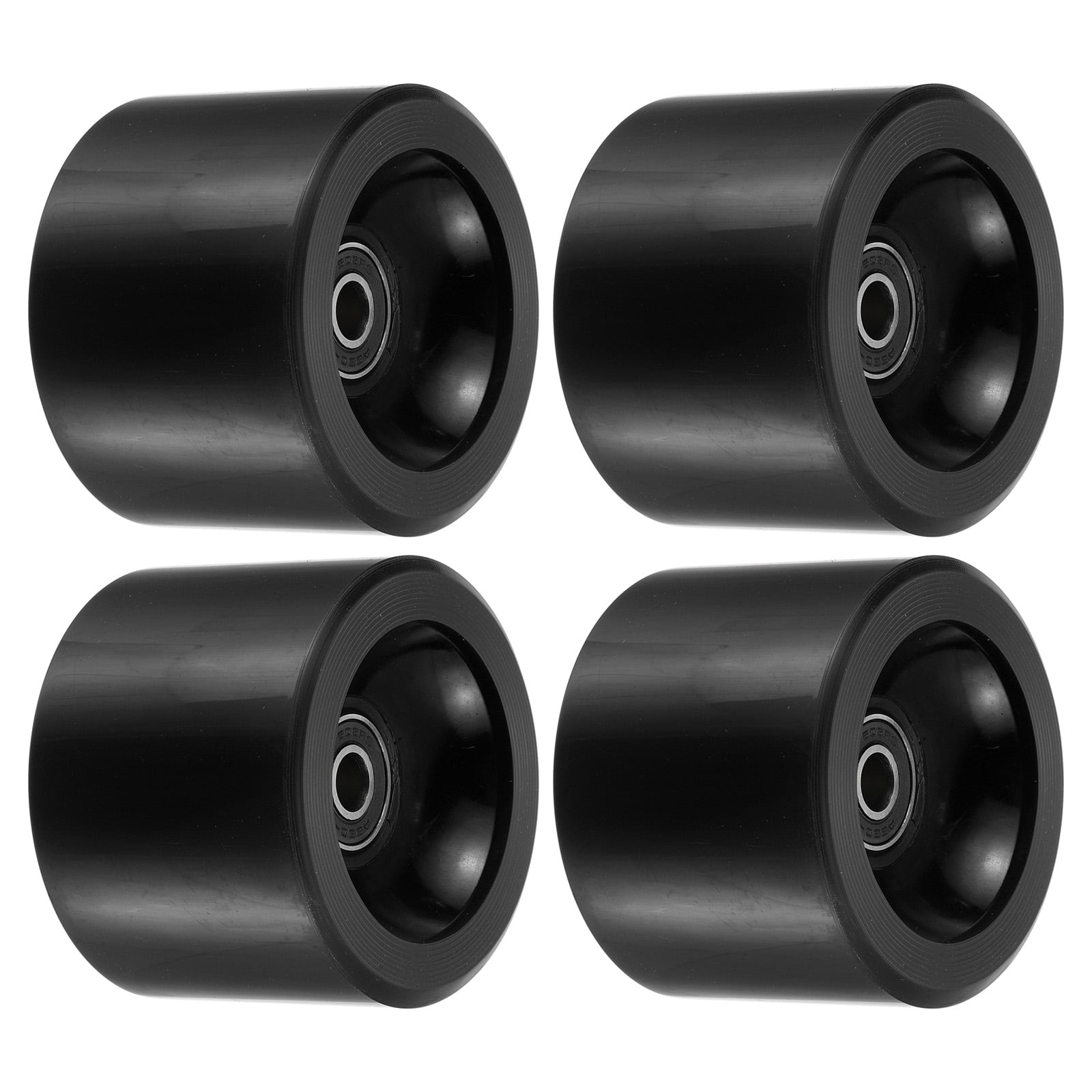 Uxcell 70mm 78A Longboard Wheels with Black ABEC9 Soft Cruiser Wheels