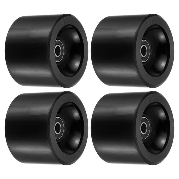 Uxcell 70mm 78A with Black ABEC-9 Soft Cruiser Wheels Street Wheels Skateboard PU, Black 4 Pack