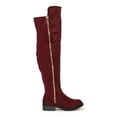 thumbnail image 2 of Women's Gold Zipper Design Lug Over The Knee Boots 19706, 2 of 6