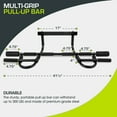 ProsourceFit MultiGrip ChinUp/PullUp Bar, Heavy Duty Doorway Trainer