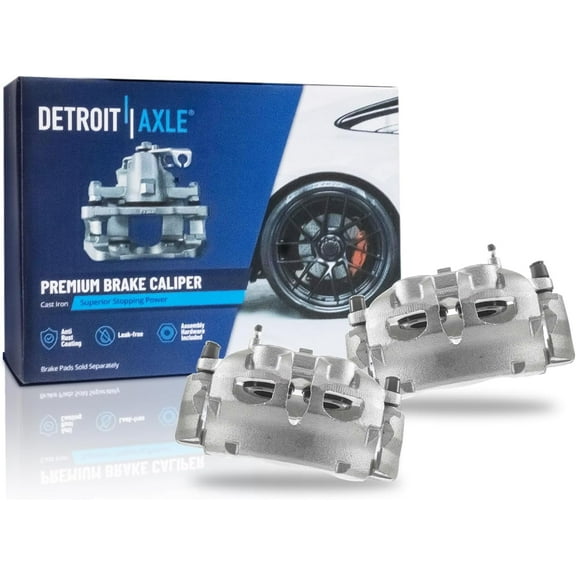 Detroit Axle - Front Disc Brake Calipers w/Brackets Replacement for 2007 2008 2009 Ford Expedition Lincoln Navigator - 2pc Set