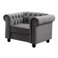thumbnail image 3 of Best Master Furniture Venice 18" Tufted Velvet Upholstered Accent Chair in Blue, 3 of 4