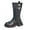 Black, variant on Akiihool Baby Girl'S Boots Baby Girls Cowboy Tassel Boots with Side Zipper with Removable Squeaker for Boys and Girls (Black,3)