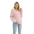 thumbnail image 6 of Baywell Women's Long-Sleeve Knit Button Down Cardigan Sweater, Pink, US 12, 6 of 6