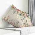 thumbnail image 3 of Watercolor Floral Pillow Covers 20x20 Inch Decorative Throw Pillow Cover, Spring Roses Eucalyptus Leaf Plants Beige Sofa Pillowcases Accent Cushion Case Home Decor Bedroom Living Room, 3 of 6