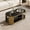 Gold, variant on MIKIBAMA 47" Silver Modern Oval Coffee Table with 2-Tier Black Tempered Glass Shelves, Polished Stainless Steel Frame