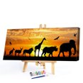 thumbnail image 2 of Kits de pintura al óleo de animales al atardecer por números, cuadro de lienzo, arte de pared, Color artesanal DIY Likrtyny Arte deco, 2 of 9