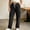 Black, variant on Sevevn Women's Fall Ribbed-Knit Mid-Rise Straight-Leg Cargo Pants Elastic Drawstring Multi-Pocket Casual Pants