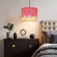 thumbnail image 5 of Linen Drum Lampshades Pink ice cream melted colorful cute candy sprinkles long 13"x13"x10" Light Shade for Table Lamps Floor Lamp Shades Lampshade Replacement Assembly Required, 5 of 8