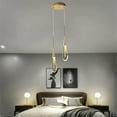 thumbnail image 4 of Crystal Pendant Light Modern LED Lantern LED Hanging Lamp for Dining Room Kitchen Foyer 2 Head, 4 of 8