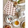 thumbnail image 4 of Brown Checkered Kitchen Dish Towels for Drying Dishes Set of 4, Farmhouse Buffalo Plaid Waffle Weave Microfiber Hand Tea Bathroom Towels Quick Dry & Absorbent Towel 15.7x23.6, 4 of 7